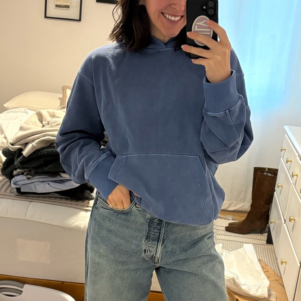 COS Washed Cotton-Jersey Hoodie - Picture 4 of 4